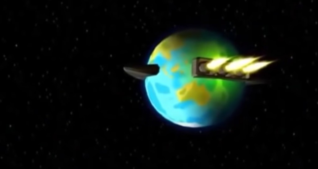 The Earth Ship in Futurama
